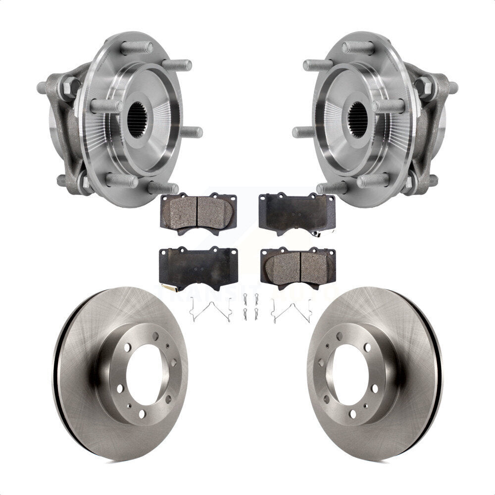 Kit de Rotor et de plaquettes de frein, roulement de moyeu avant, pour Toyota Tacoma 4Runner FJ Cruiser 4W