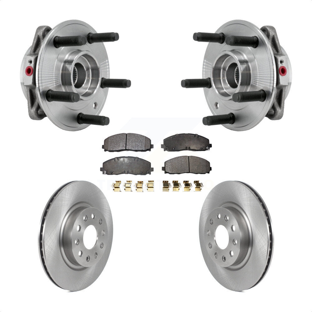 Kit de rotors et plaquettes de frein à disque d'assemblage de roulement de moyeu avant pour Jeep Wrangler