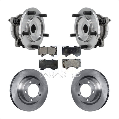 Ensemble de roulement de moyeu avant, Rotor de frein et Kit de plaquettes pour Toyota Tundra Sequoia 4W