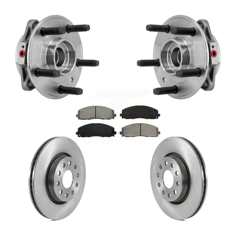 Kit de plaquettes de Rotor de frein à disque, ensemble de roulements de moyeu avant pour Jeep Wrangler Gladiato
