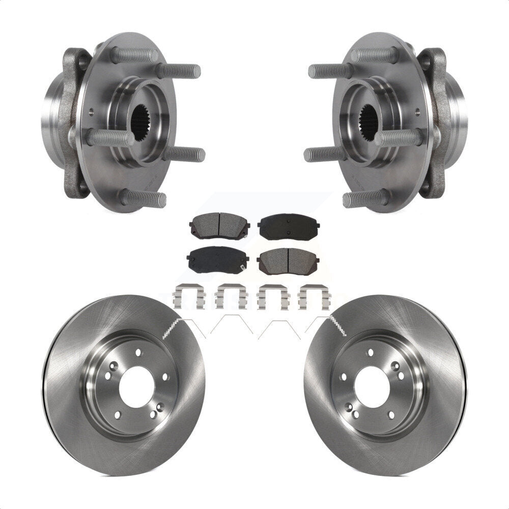 Kit de Rotor et plaquettes de frein, roulement de moyeu avant, pour Kia Hyundai Forte Elantra GT Forte
