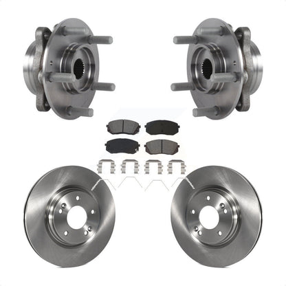 Kit de Rotor et plaquettes de frein, roulement de moyeu avant, pour Kia Hyundai Forte Elantra GT Forte