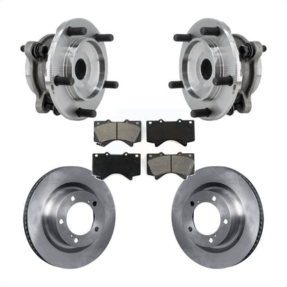 Ensemble de roulement de moyeu avant, Rotor de frein et Kit de plaquettes pour Toyota Tundra Sequoia 4W