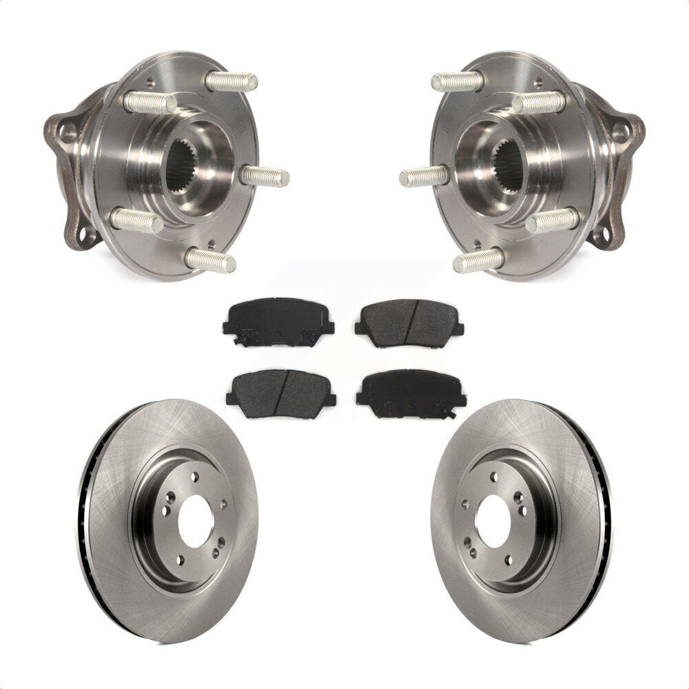 Ensemble de roulements de moyeu avant, Rotors et plaquettes de frein à disque, Kit pour Hyundai Nexo