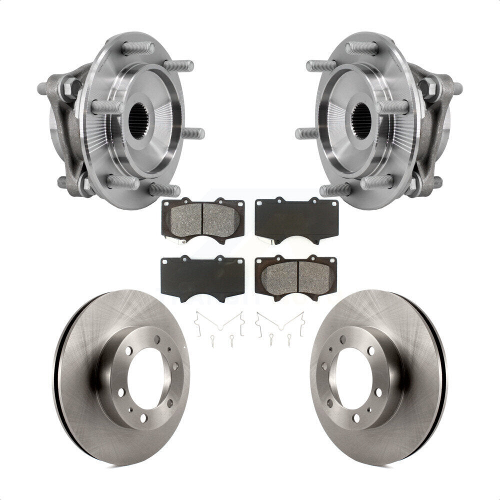 Kit de Rotor et de plaquettes de frein, roulement de moyeu avant, pour Toyota Tacoma 4Runner FJ Cruiser 4W