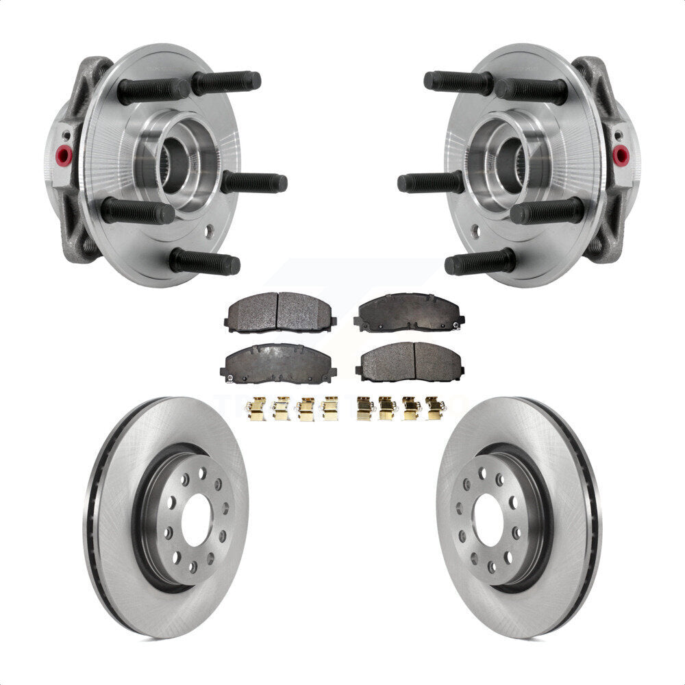 Kit de plaquettes de Rotor de frein à disque, ensemble de roulements de moyeu avant pour Jeep Wrangler Gladiato