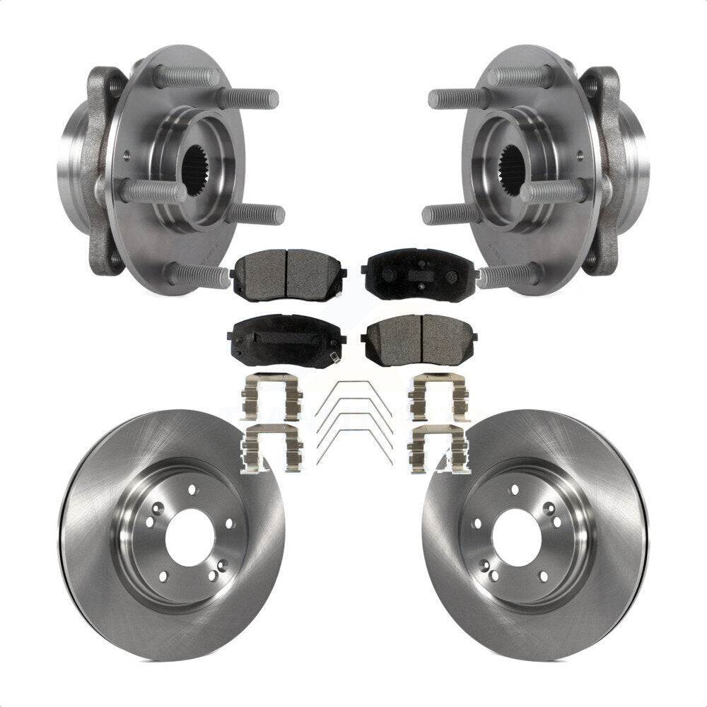 Kit de Rotor et plaquettes de frein, roulement de moyeu avant, pour Kia Hyundai Forte Elantra GT Forte