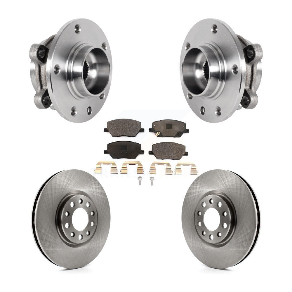 Kit de Rotor et de plaquettes de frein à disque, roulement de moyeu avant, pour Jeep Compass Renegade Fiat 500