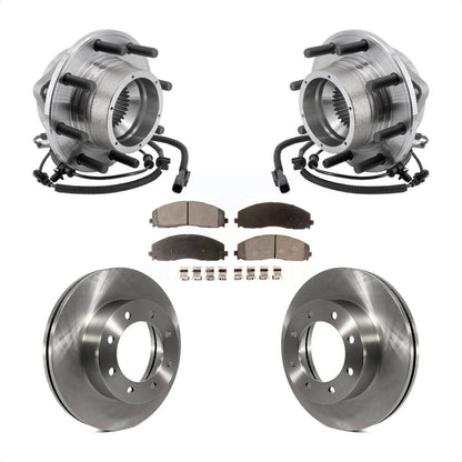 Ensemble de roulement de moyeu avant, Rotor de frein et Kit de plaquettes pour Ford F-350 Super Duty 4W