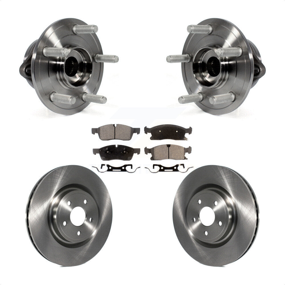Ensemble de roulements de moyeu avant, Rotors et plaquettes de frein à disque, Kit pour Dodge Durango