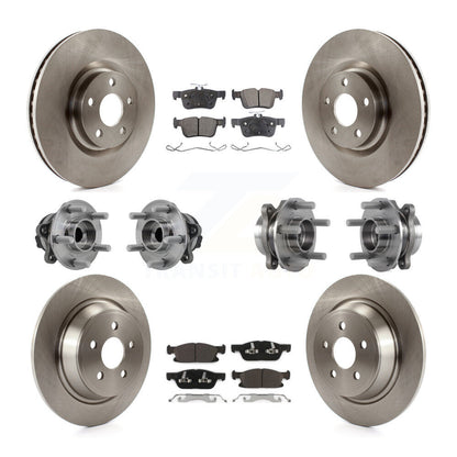 Kit de rotors et plaquettes de frein avec roulement de moyeu avant et arrière (10 pièces) pour Ford Edge FW 2015 – 2018