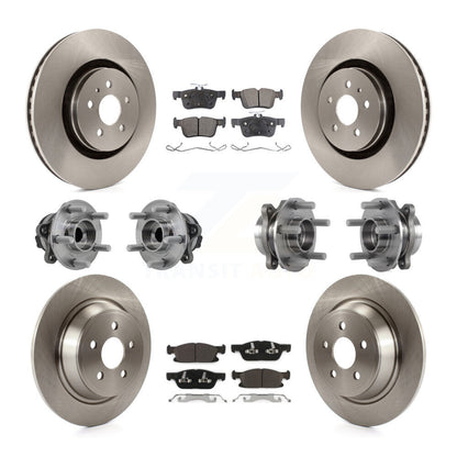 Kit de plaquettes de Rotor de frein, roulement de moyeu avant et arrière (10 pièces) pour Ford Edge Lincoln Nautilu