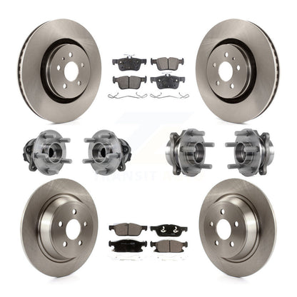 Kit de rotors et plaquettes de frein, roulement de moyeu avant et arrière (10 pièces) pour Lincoln Continental FW