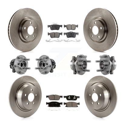 Kit de rotors et plaquettes de frein, roulement de moyeu avant et arrière (10 pièces) pour Lincoln Continental FW