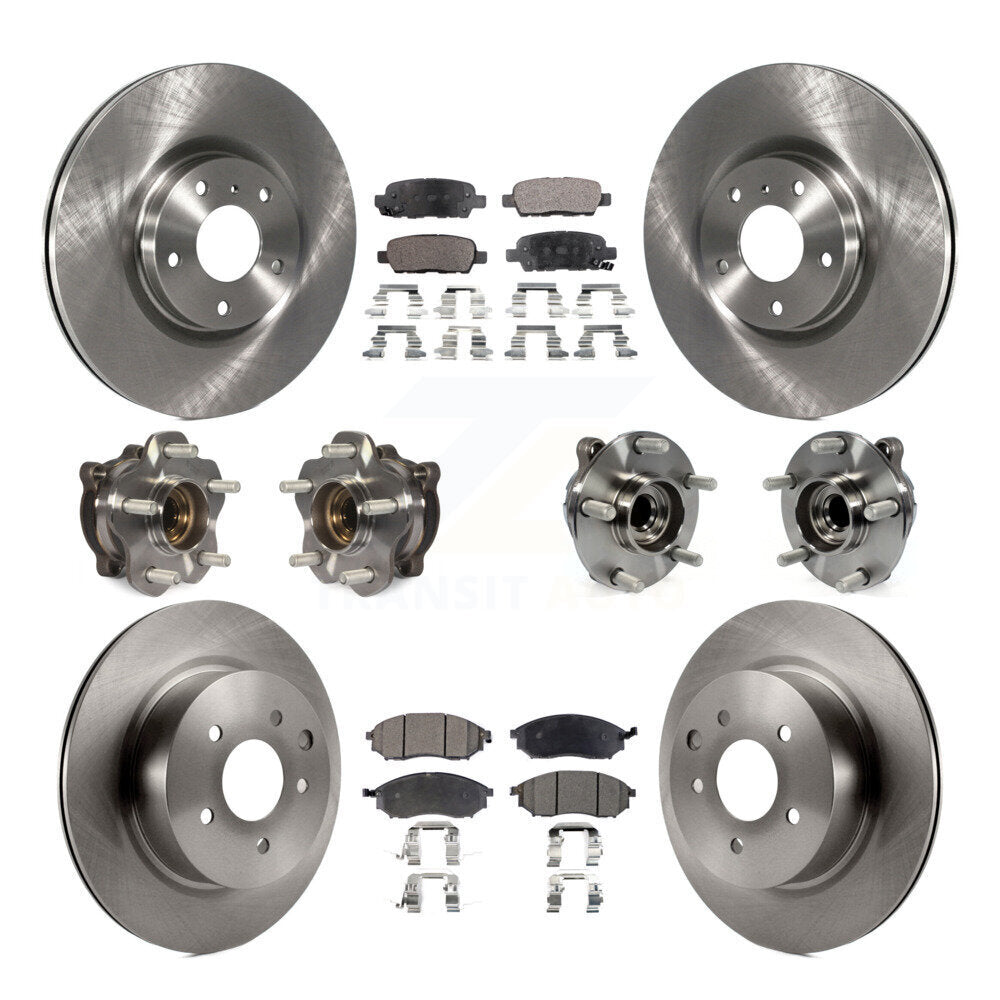 Kit de plaquettes de rotor de frein, roulement de moyeu avant et arrière (10 pièces) pour INFINITI M35 RW 2006 – 2007