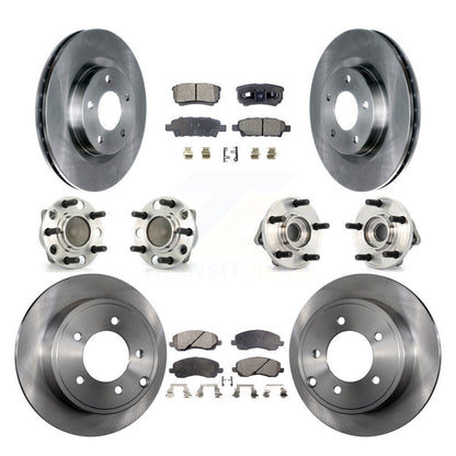 Kit de plaquettes de Rotor de frein à disque, roulement de moyeu avant et arrière (10 pièces) pour Dodge Avenger Calibe