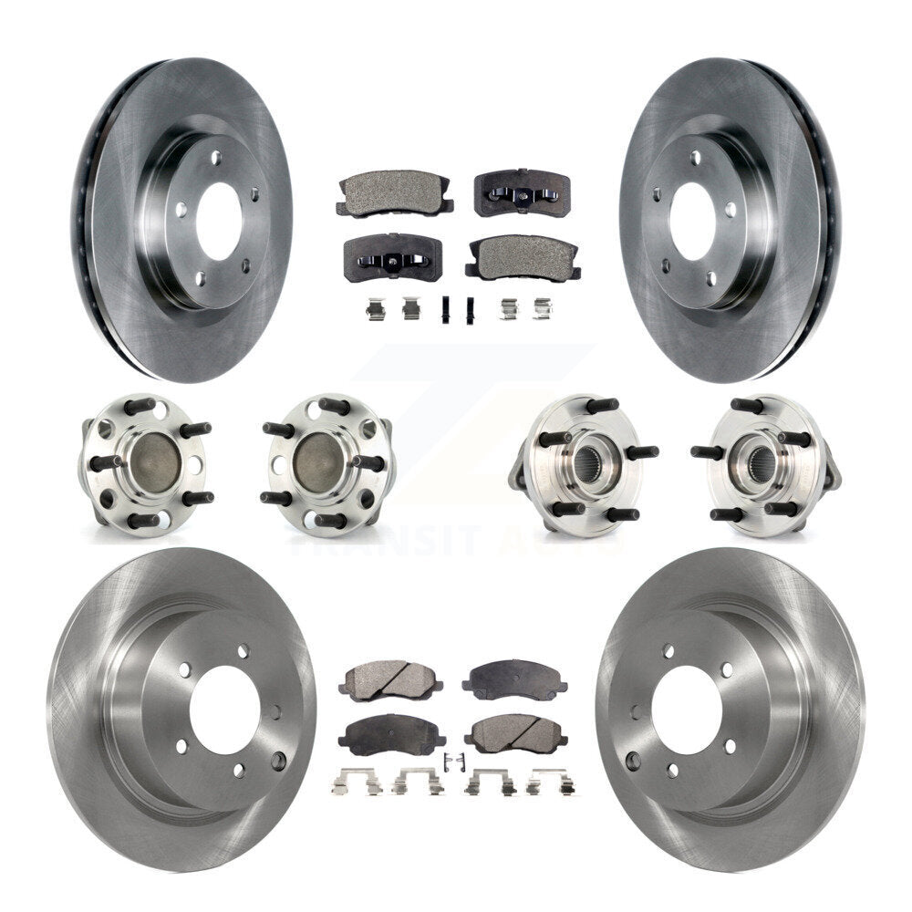 Kit de Rotor et de plaquettes de frein, roulement de moyeu avant et arrière (10 pièces) pour Dodge Avenger Chrysler
