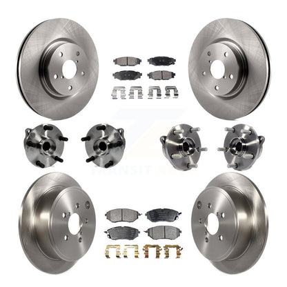 Kit de rotors et plaquettes de frein à disque, roulements de moyeu avant et arrière (10 pièces) pour Subaru WRX