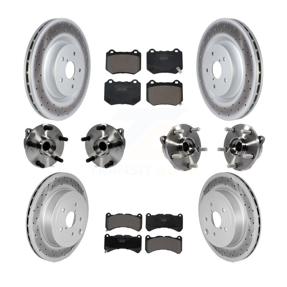 Kit de plaquettes de rotor de frein, roulement de moyeu avant et arrière (10 pièces) pour Subaru WRX ST 18-20