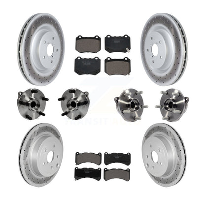Kit de plaquettes de rotor de frein, roulement de moyeu avant et arrière (10 pièces) pour Subaru WRX ST 18-20