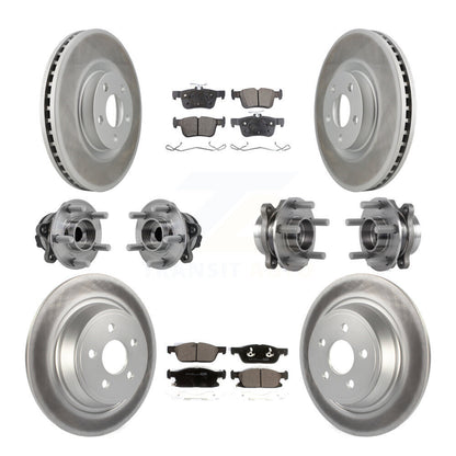 Kit de plaquettes de Rotor de frein revêtues de roulement de moyeu avant et arrière (10 pièces) pour Lincoln Continenta