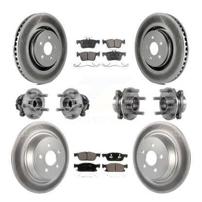 Kit de plaquettes de Rotor de frein revêtues de roulement de moyeu avant et arrière (10 pièces) pour Lincoln Continenta