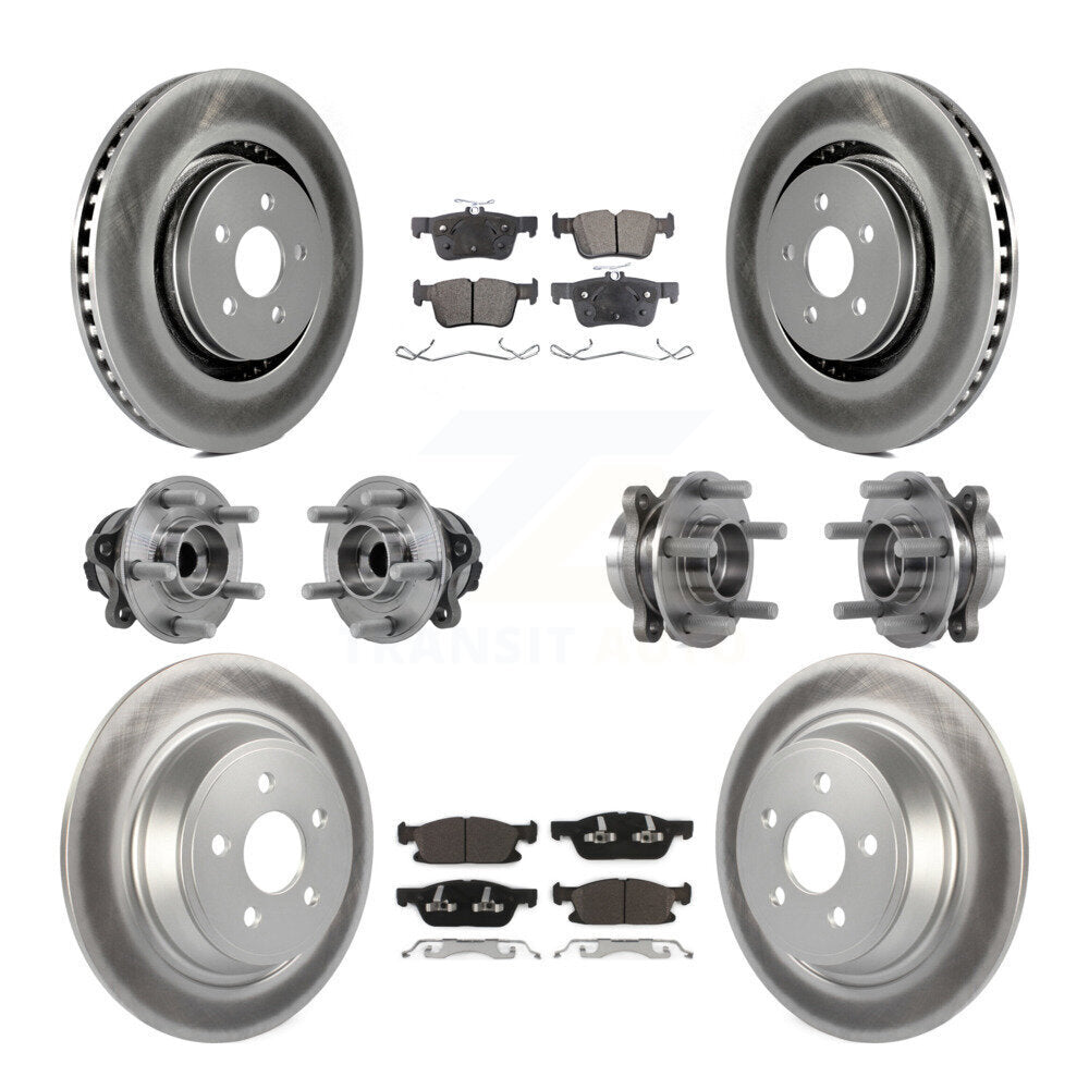 Kit de plaquettes de Rotor de frein, roulement de moyeu avant et arrière (10 pièces) pour Ford Edge Lincoln MK