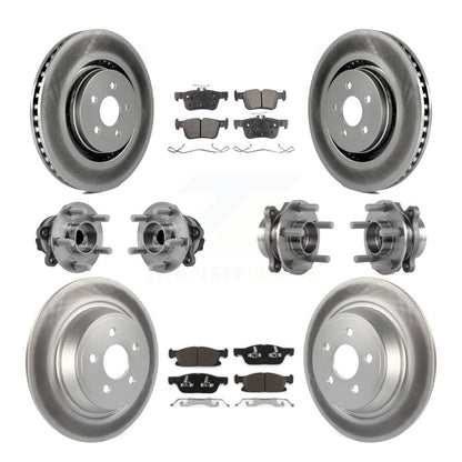 Kit de plaquettes de Rotor de frein, roulement de moyeu avant et arrière (10 pièces) pour Ford Edge Lincoln MK