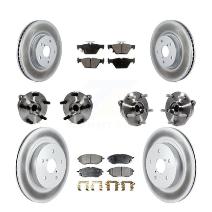 Kit de rotor et de plaquettes de frein à disque revêtus de roulement de moyeu avant et arrière (10 pièces) pour Subaru WR