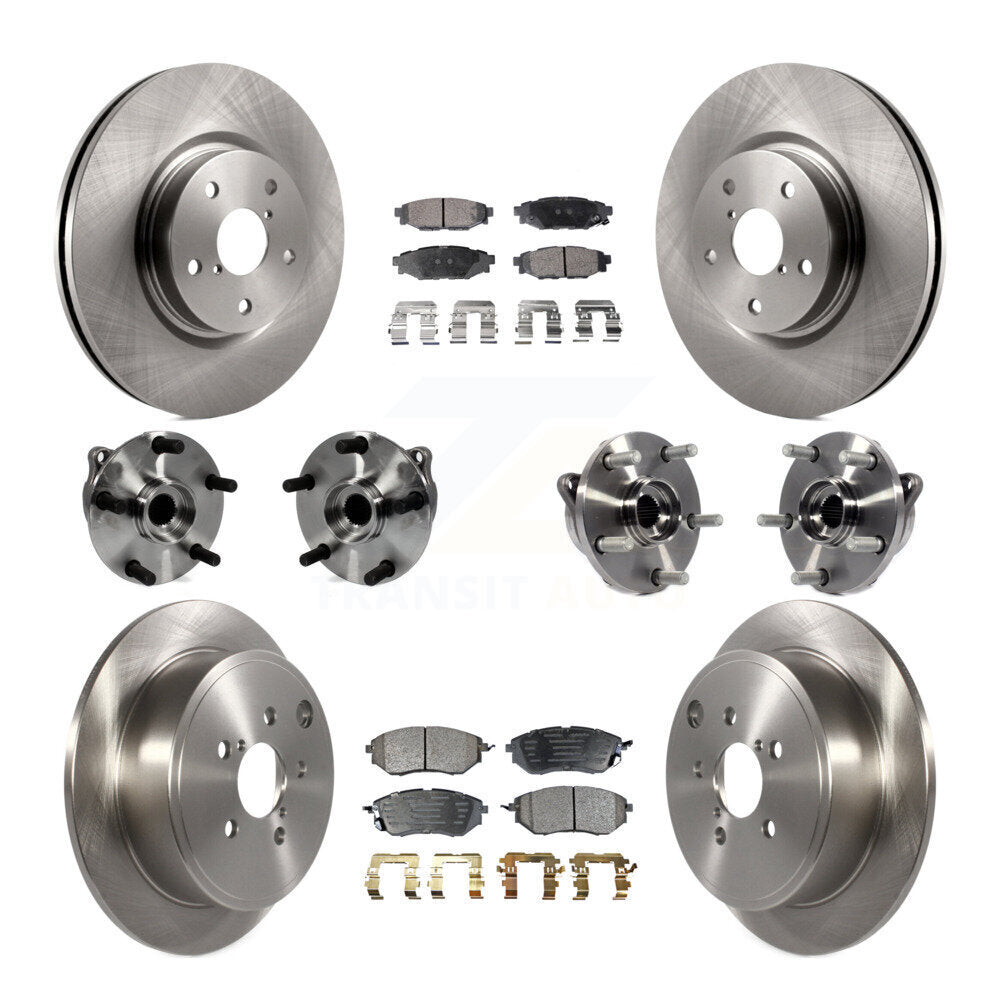 Kit de rotors et plaquettes de frein à disque, roulements de moyeu avant et arrière (10 pièces) pour Subaru WRX