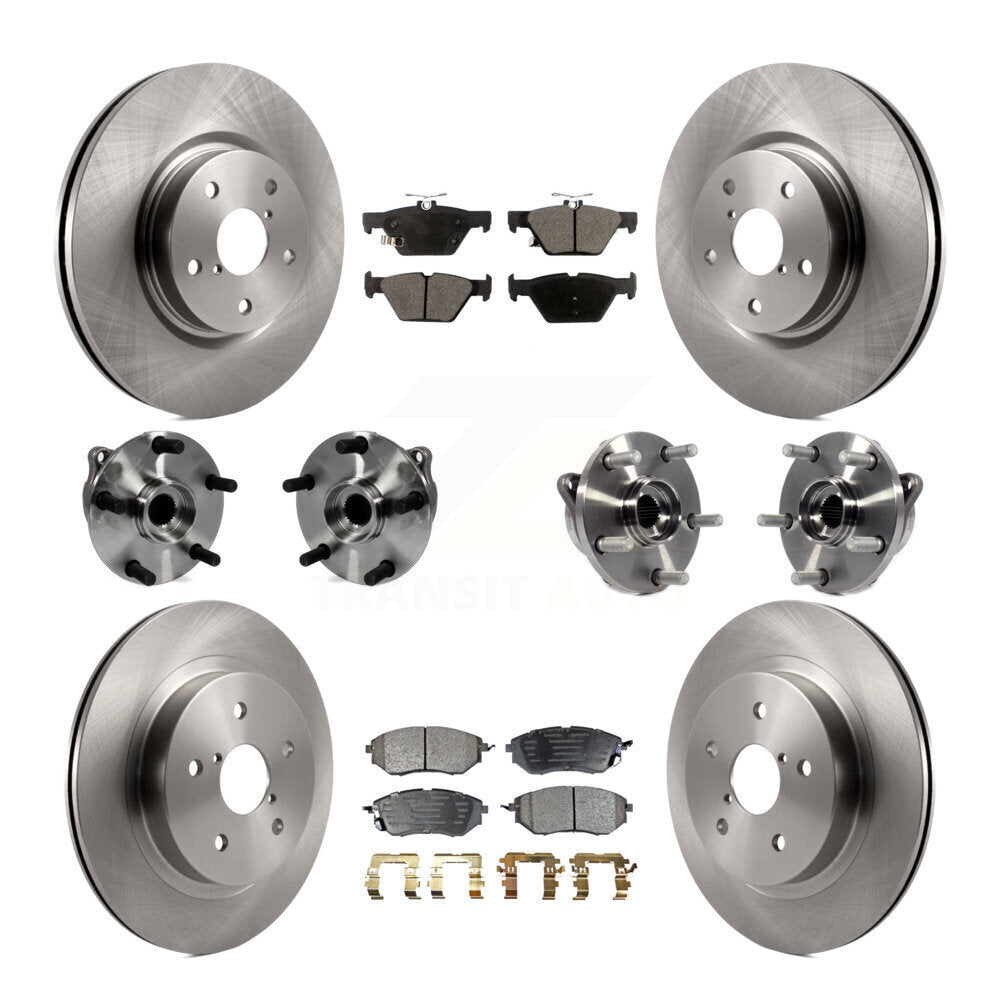 Kit de rotors et plaquettes de frein à disque, roulements de moyeu avant et arrière (10 pièces) pour Subaru WRX