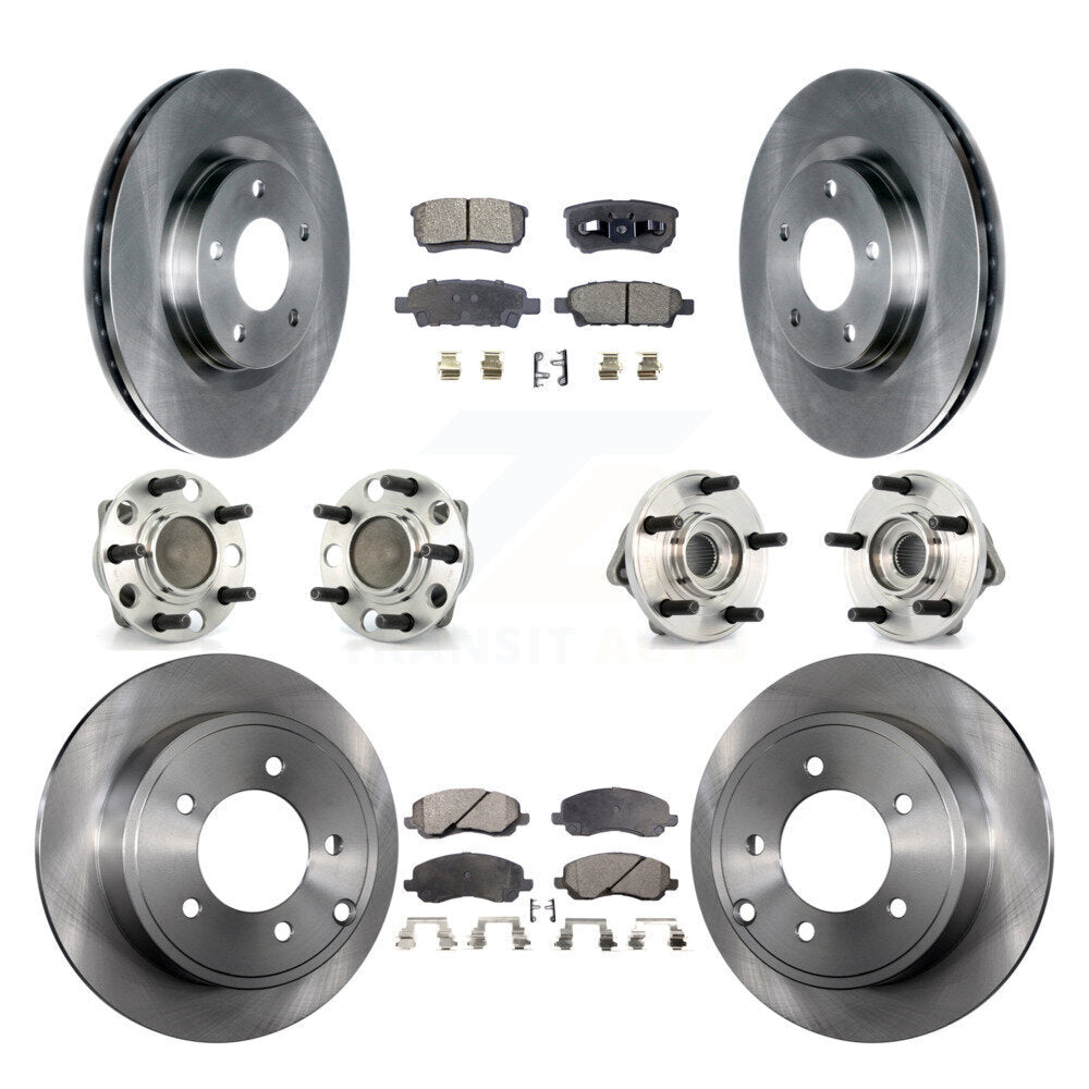 Kit de plaquettes de Rotor de frein à disque, roulement de moyeu avant et arrière (10 pièces) pour Dodge Avenger Calibe