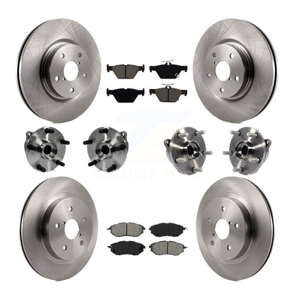 Kit de rotors et plaquettes de frein à disque, roulements de moyeu avant et arrière (10 pièces) pour Subaru WRX