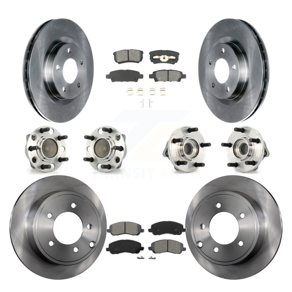 Kit de plaquettes de Rotor de frein à disque, roulement de moyeu avant et arrière (10 pièces) pour Dodge Avenger Calibe