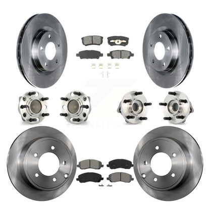 Kit de plaquettes de Rotor de frein à disque, roulement de moyeu avant et arrière (10 pièces) pour Dodge Avenger Calibe