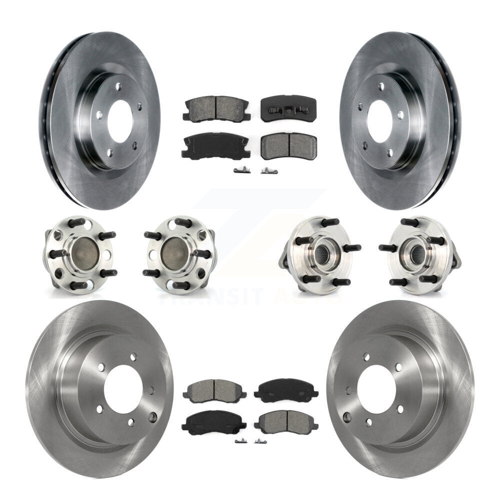 Kit de Rotor et de plaquettes de frein, roulement de moyeu avant et arrière (10 pièces) pour Dodge Avenger Chrysler