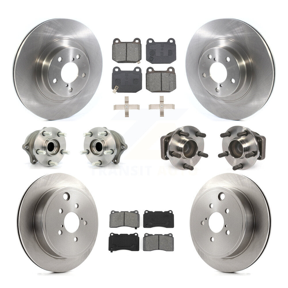 Kit de rotors et plaquettes de frein à disque, roulements de moyeu avant et arrière (10 pièces) pour Toyota 86