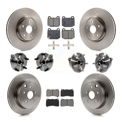 Kit de Rotor et de plaquettes de frein, roulement de moyeu avant et arrière (10 pièces) pour Subaru Impreza WRX ST