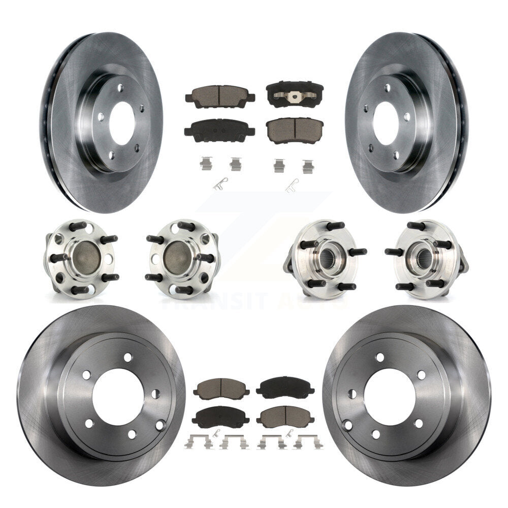 Kit de plaquettes de Rotor de frein à disque, roulement de moyeu avant et arrière (10 pièces) pour Dodge Avenger Calibe