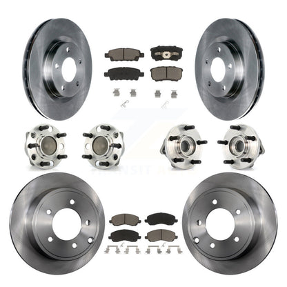 Kit de plaquettes de Rotor de frein à disque, roulement de moyeu avant et arrière (10 pièces) pour Dodge Avenger Calibe
