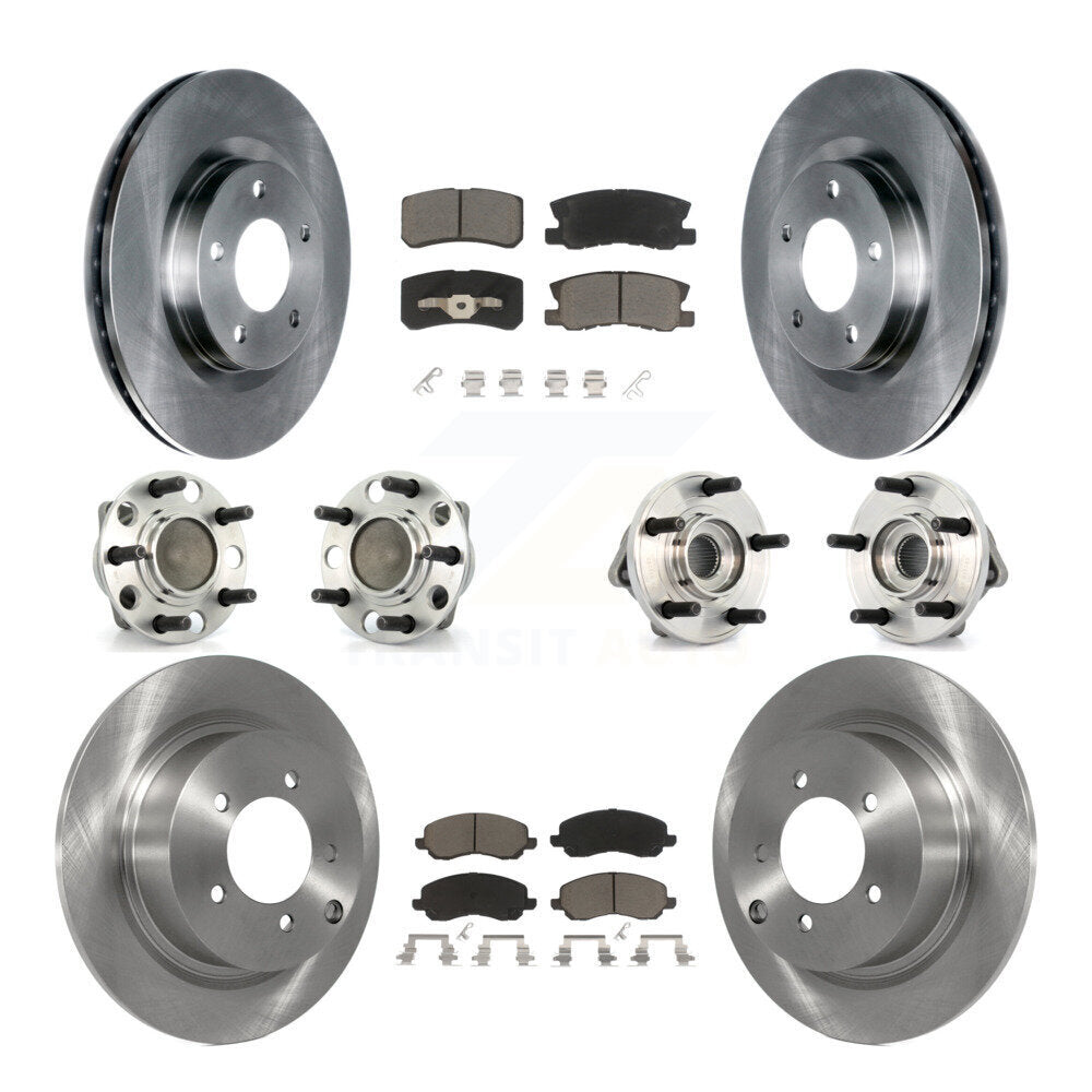 Kit de Rotor et de plaquettes de frein, roulement de moyeu avant et arrière (10 pièces) pour Dodge Avenger Chrysler