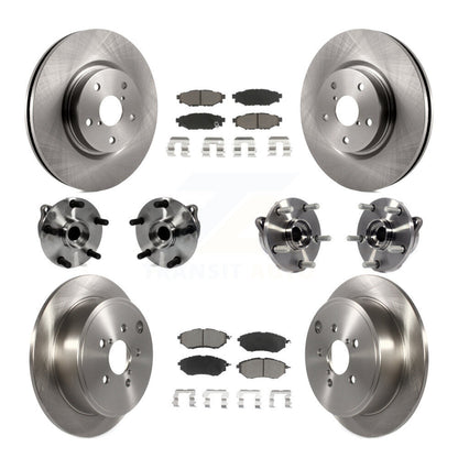 Kit de rotors et plaquettes de frein à disque, roulements de moyeu avant et arrière (10 pièces) pour Subaru WRX