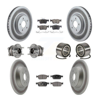 Kit de plaquettes de Rotor de frein revêtues de roulement de moyeu avant et arrière (10 pièces) pour Ford Escape Lincol