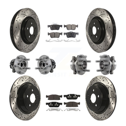 Kit de plaquettes de Rotor de frein, roulement de moyeu avant et arrière (10 pièces) pour Ford Edge Lincoln MK