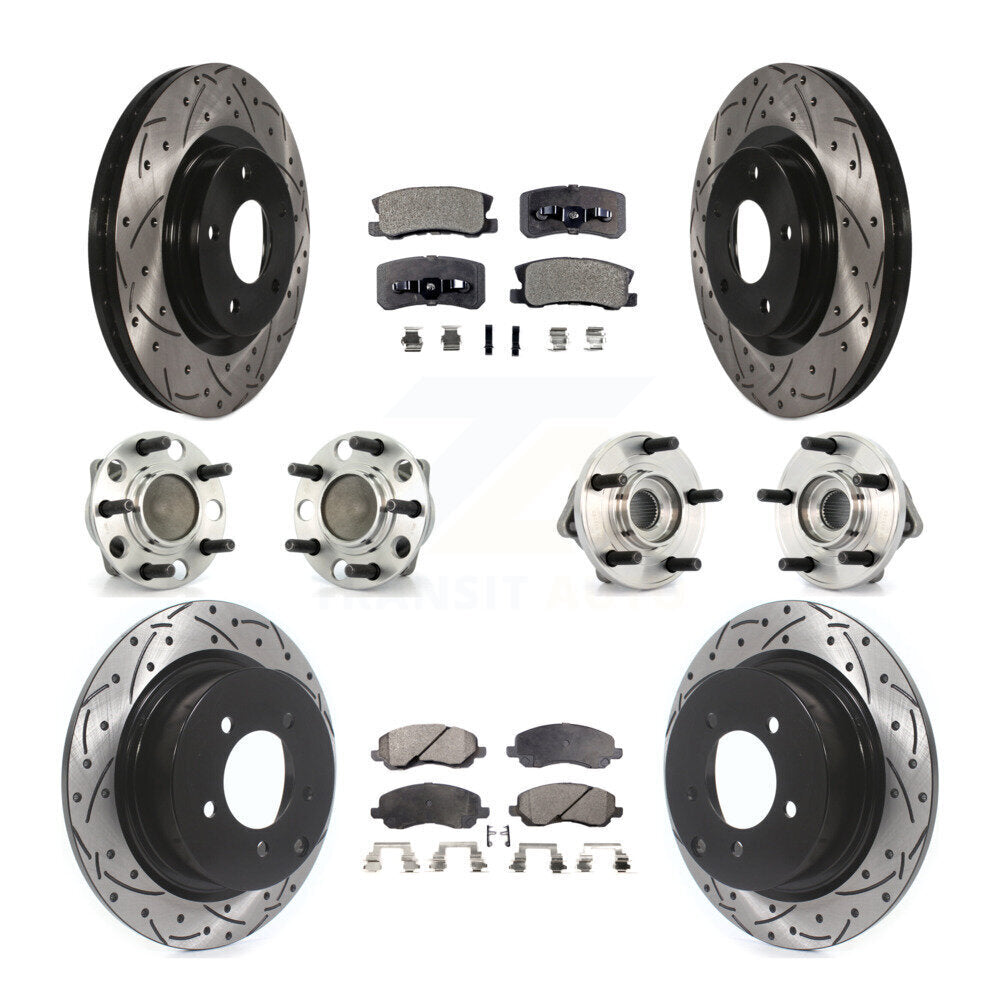 Kit de plaquettes de Rotor de frein, roulement de moyeu avant et arrière (10 pièces) pour Dodge Avenger Sebrin