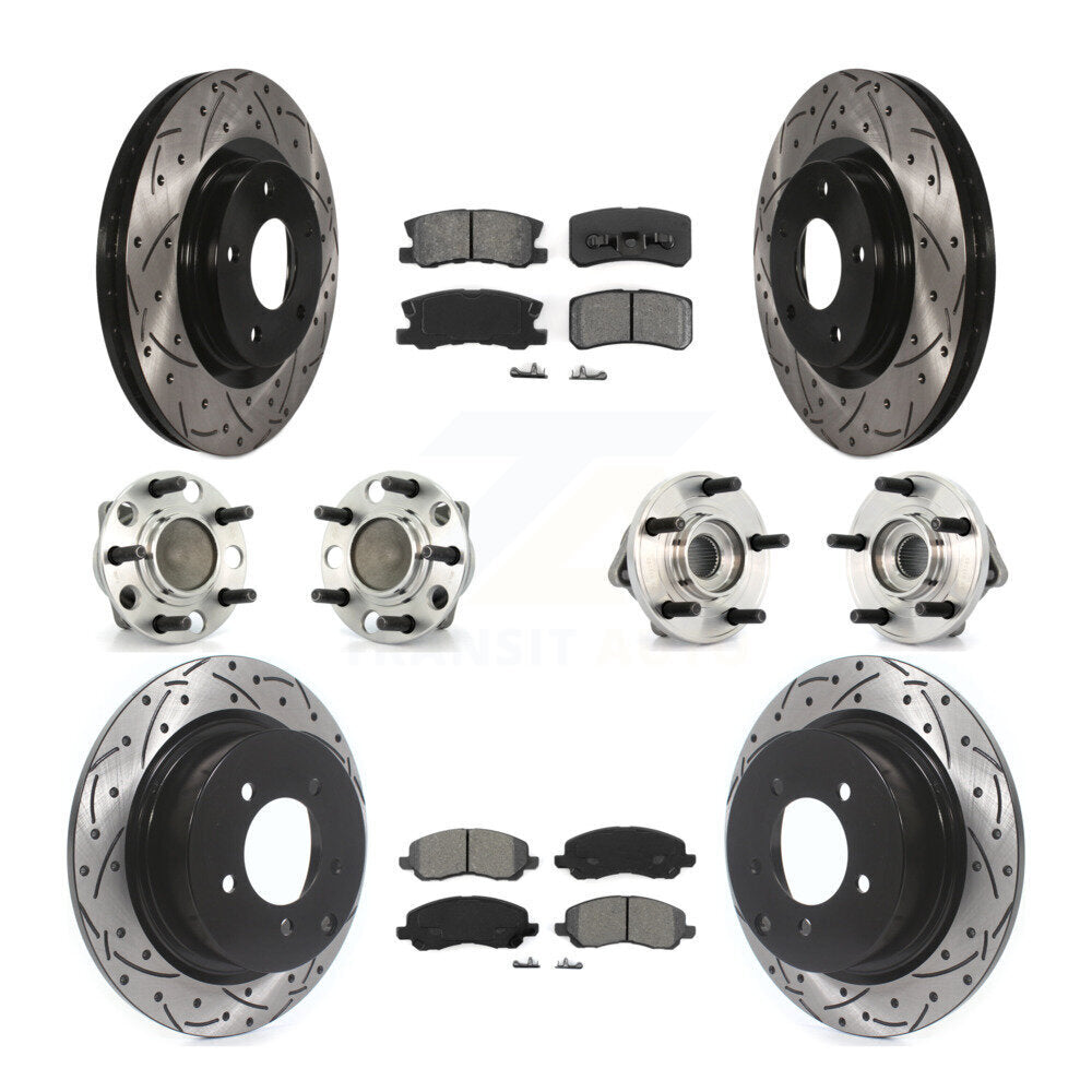 Kit de plaquettes de Rotor de frein, roulement de moyeu avant et arrière (10 pièces) pour Dodge Avenger Sebrin