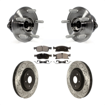 Kit de plaquettes de Rotor de frein, ensemble de roulements de moyeu avant, fente de perçage, pour Dodge Durang