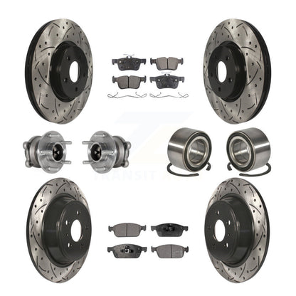 Kit de plaquettes de Rotor de frein revêtues de roulement de moyeu avant et arrière (10 pièces) pour Ford Escape Lincol