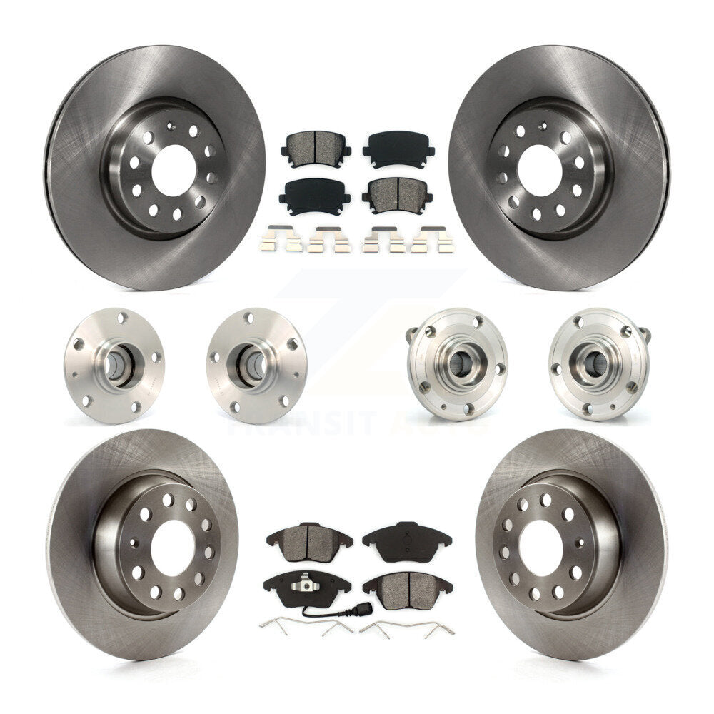 Kit de Rotor et de plaquettes de frein, roulement de moyeu avant et arrière (10 pièces) pour Volkswagen GTI Audi A