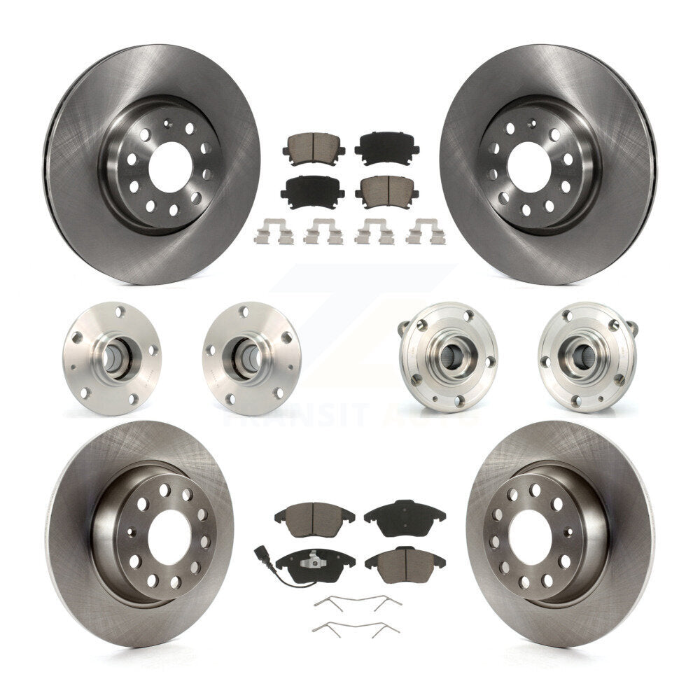 Kit de Rotor et de plaquettes de frein, roulement de moyeu avant et arrière (10 pièces) pour Volkswagen GTI Audi A